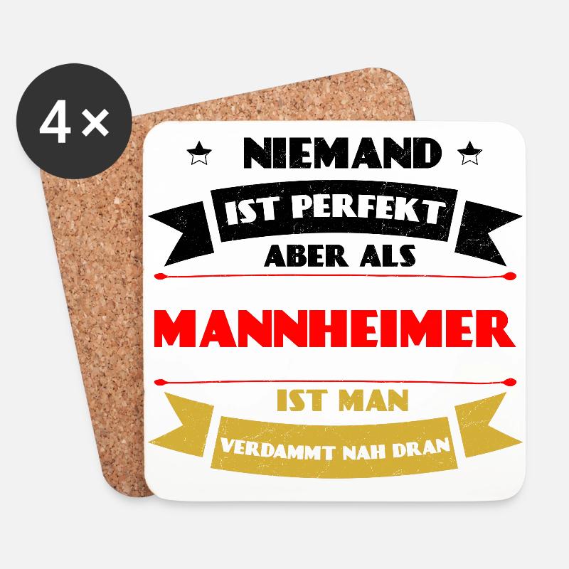 Perfekter Mannheimer - Mannheim Deutschland Pfalz - Untersetzer (4er-Set) - Weiß