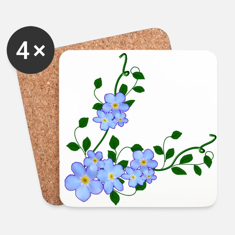 do not forget me - Coasters (set of 4) - white