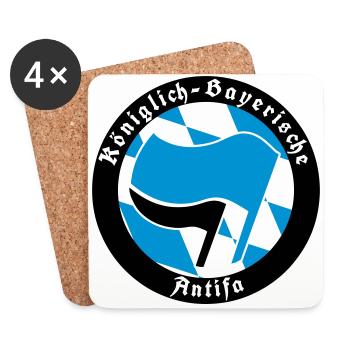 Königlich Bayerische Antifa - Untersetzer (4er-Set) - Weiß - Vorne