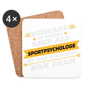 Sportpsychologe Beruf Geschenk - Untersetzer (4er-Set) - Weiß - Vorne