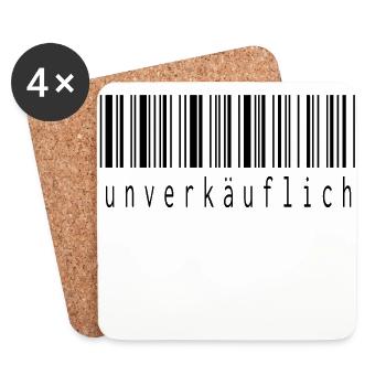 unverkäuflich - Untersetzer (4er-Set) - Weiß - Vorne