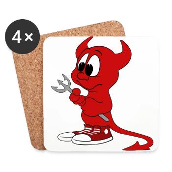 teufelchen - Coasters (set of 4) - white - Front