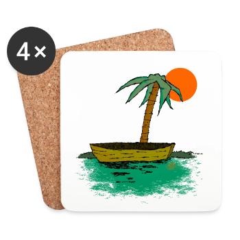 Emilie and Sonia - Coasters (set of 4) - white - Front