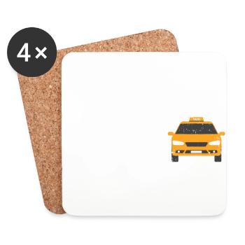 les chauffeurs de taxi en taxi évolution cadeaux de la cabine de voiture - Dessous de verre (lot de 4) - blanc - Devant