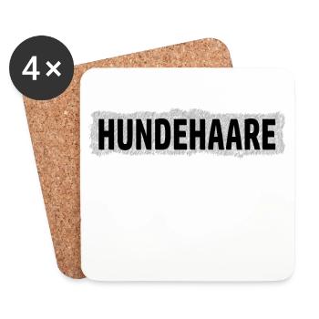 Ohne Hundehaare ist man nicht richtig angezogen - Untersetzer (4er-Set) - Weiß - Vorne