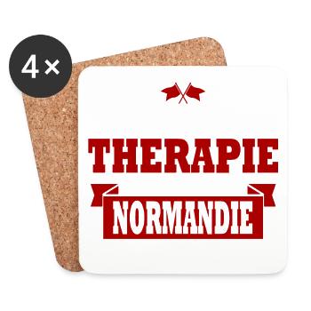 ich brauche keine therapie normandie geschenk - Untersetzer (4er-Set) - Weiß - Vorne