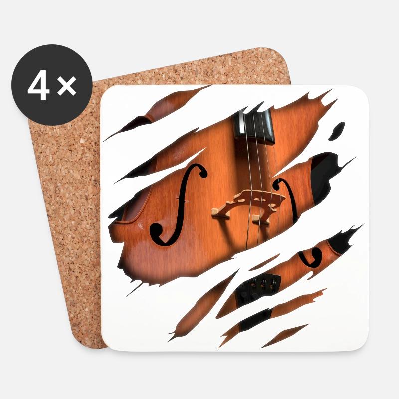 Cello in mir - Untersetzer (4er-Set) - Weiß