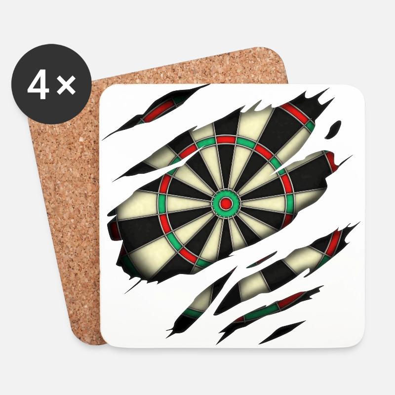 Dart 3 in mir - Untersetzer (4er-Set) - Weiß