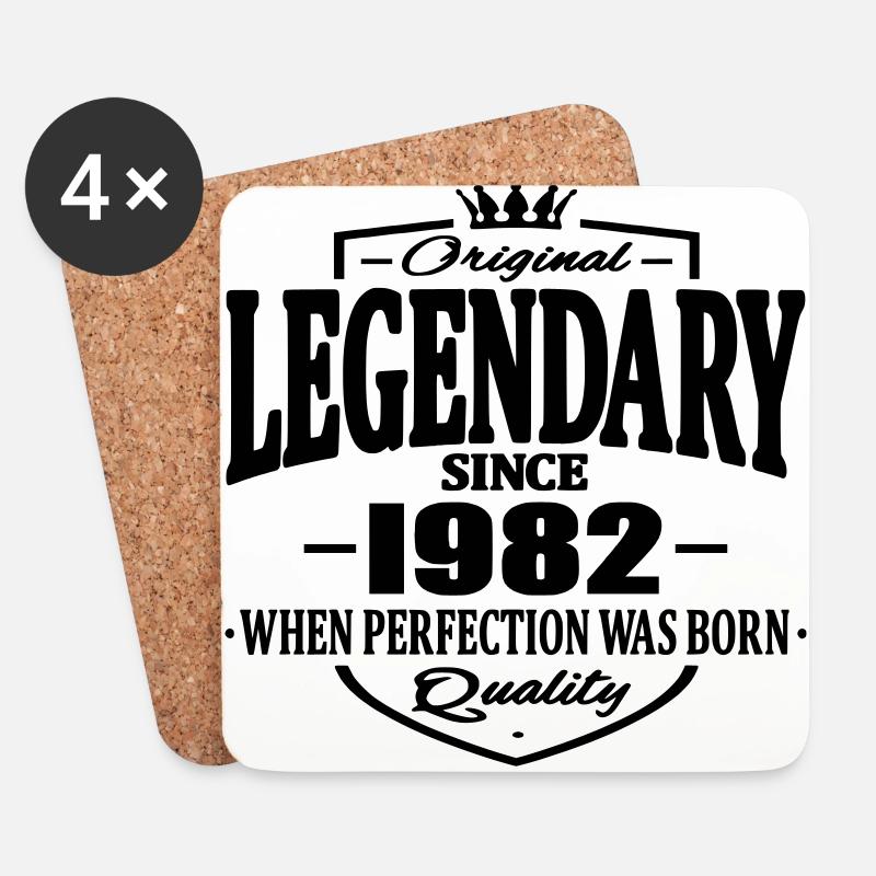 Legendär seit 1982 - Untersetzer (4er-Set) - Weiß