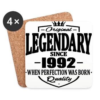 Legendär seit 1992 - Untersetzer (4er-Set) - Weiß - Vorne