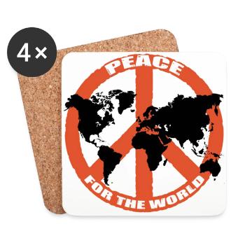 peace_01 - Untersetzer (4er-Set) - Weiß - Vorne