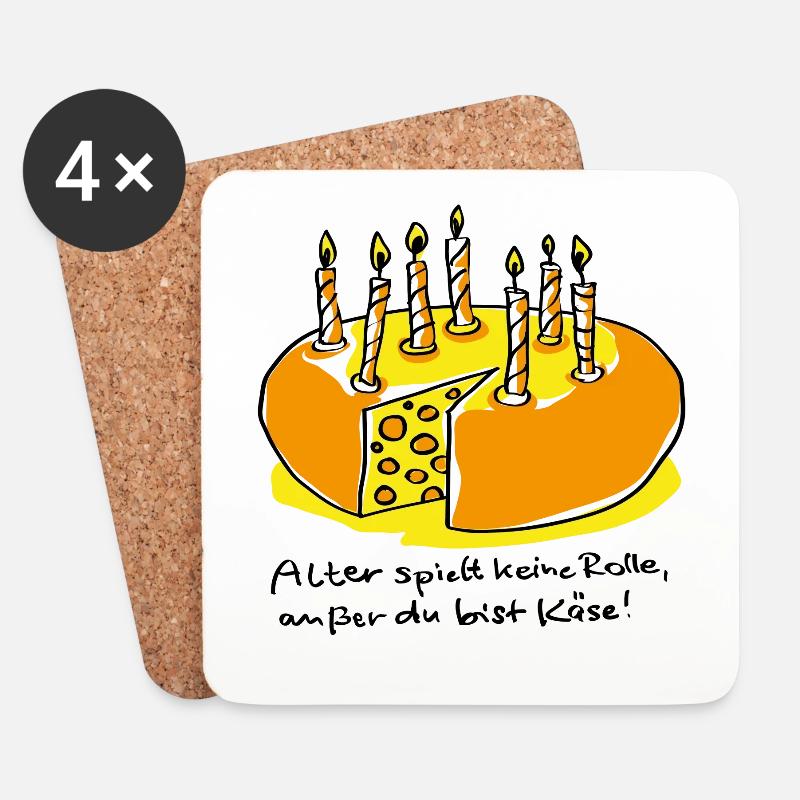 Alter & Käse - Untersetzer (4er-Set) - Weiß