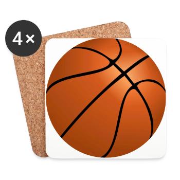 Basket-ball - Dessous de verre (lot de 4) - blanc - Devant