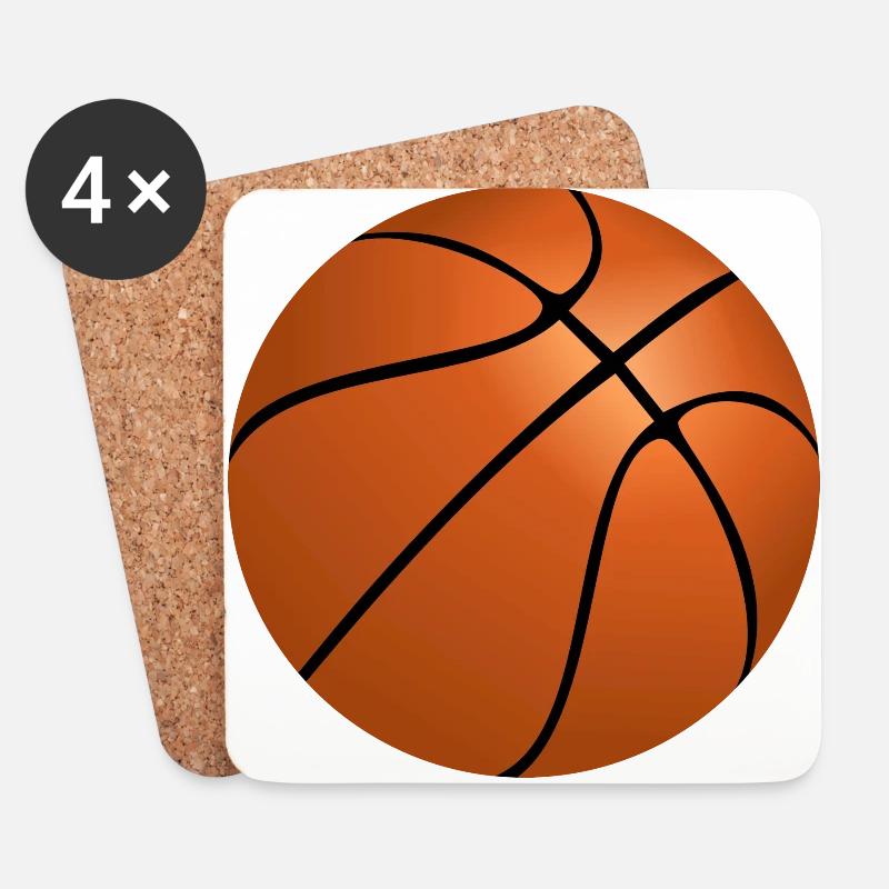 Basketball - Untersetzer (4er-Set) - Weiß