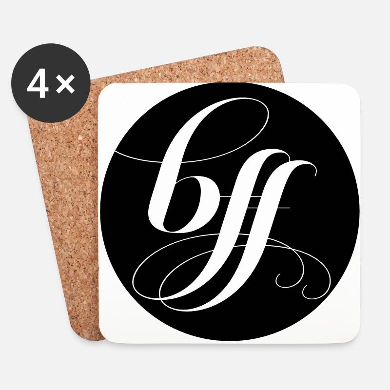 BFF Design - Untersetzer (4er-Set) - Weiß