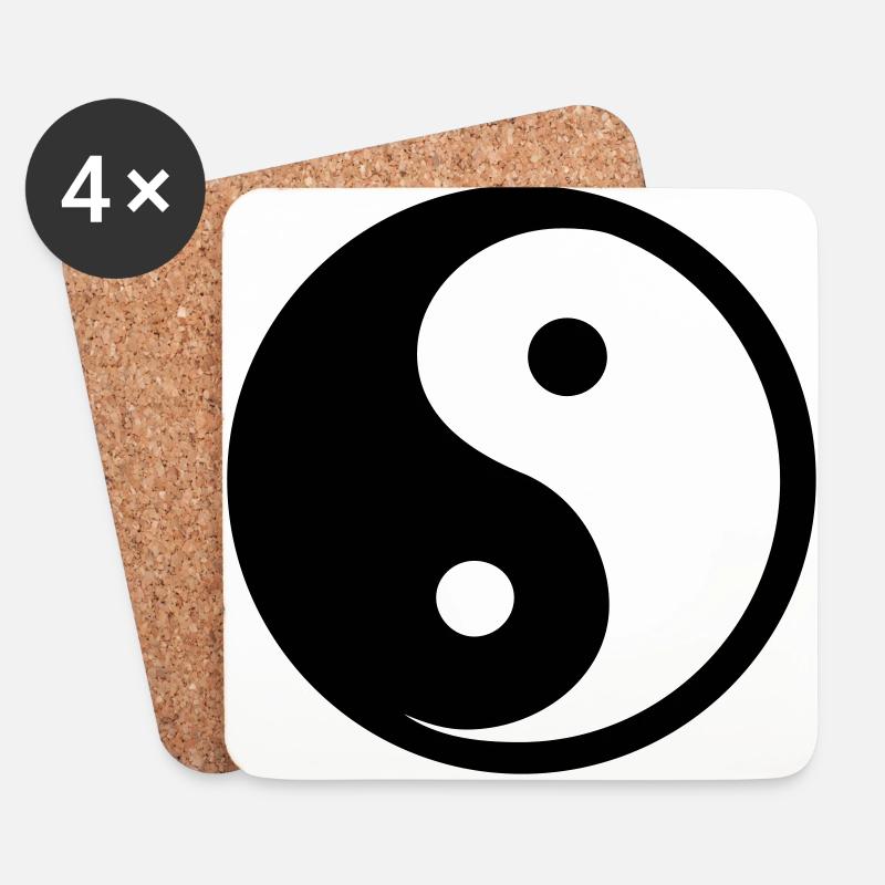 Ying Yang - Coasters (set of 4) - white