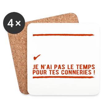 Célibataire Rallye cadeau sport - Dessous de verre (lot de 4) - blanc - Devant