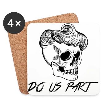 Partnerlook Bis in den Tod BB Liebespaar Teil 2 - Untersetzer (4er-Set) - Weiß - Vorne