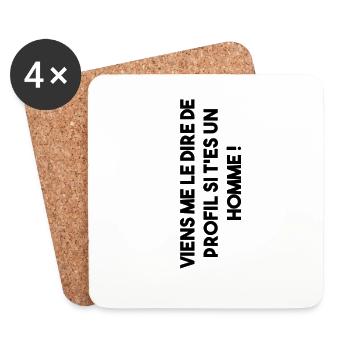 In profile! - Coasters (set of 4) - white - Front