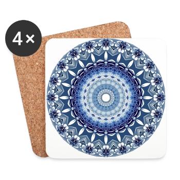 Mandala - Untersetzer (4er-Set) - Weiß - Vorne