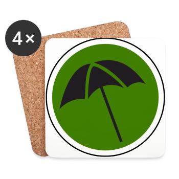 été plage l'été plage vacances urlaub206 - Dessous de verre (lot de 4) - blanc - Devant
