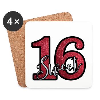 doux 16 - Dessous de verre (lot de 4) - blanc - Devant