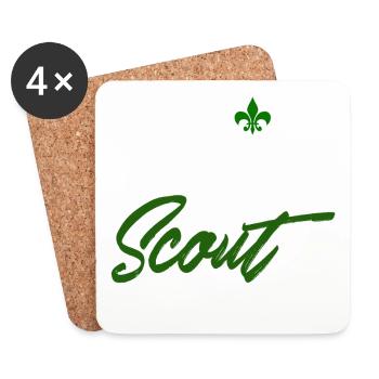 Eat Sleep Scout Repeat - Untersetzer (4er-Set) - Weiß - Vorne