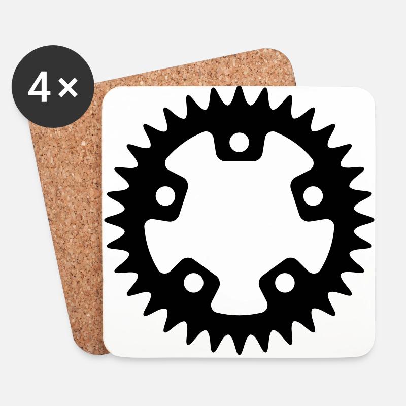 Fahrrad - Bike - Untersetzer (4er-Set) - Weiß