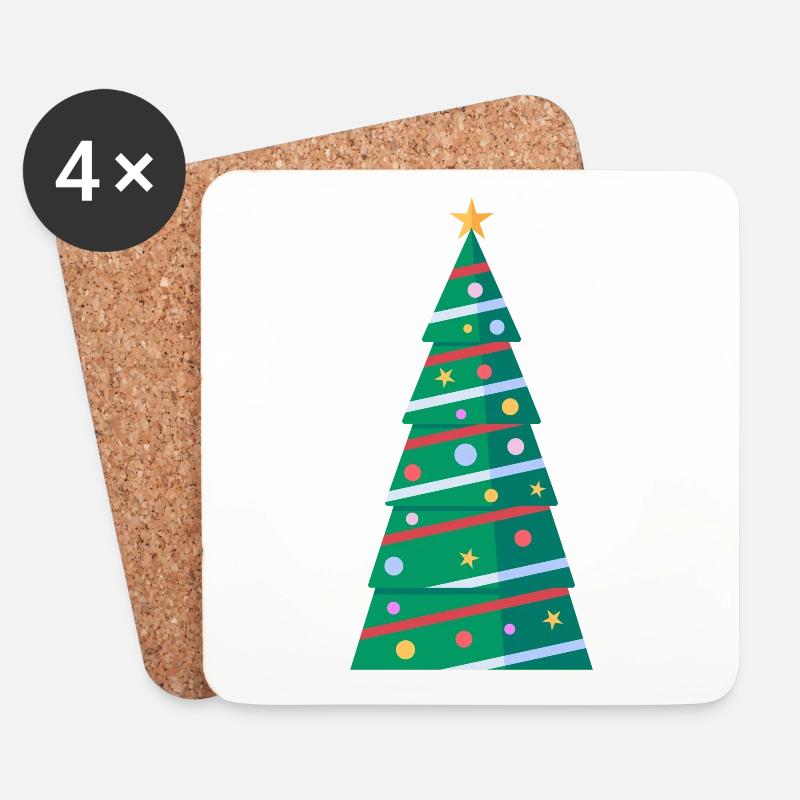 Weihnachten - Untersetzer (4er-Set) - Weiß