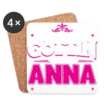 ANNA - Göttin - Untersetzer (4er-Set) - Weiß - Vorne