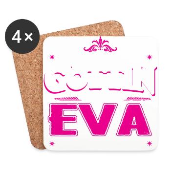 EVA - Göttin - Untersetzer (4er-Set) - Weiß - Vorne
