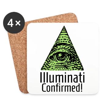 Illuminati Confirmed funny gift - Coasters (set of 4) - white - Front