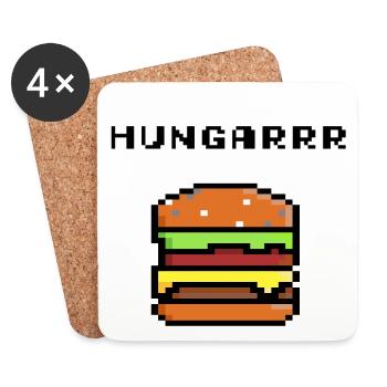 Hungarrr - Dessous de verre (lot de 4) - blanc - Devant