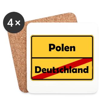 Polen! Auswandern/Reisen nach Polen! - Untersetzer (4er-Set) - Weiß - Vorne