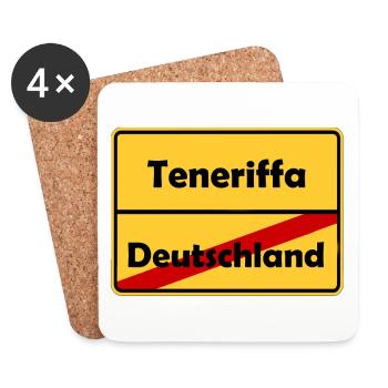 Schweden Urlaub/Auswanderung! Goodbye Deutschland! - Untersetzer (4er-Set) - Weiß - Vorne