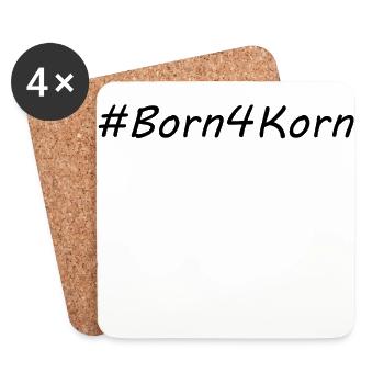 Born 4 Korn - Untersetzer (4er-Set) - Weiß - Vorne
