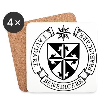 Laudare Benedicere Praedicare Latein Geschenk - Untersetzer (4er-Set) - Weiß - Vorne