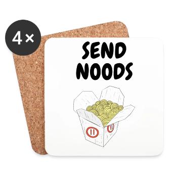 SEND NOODS - Coasters (set of 4) - white - Front