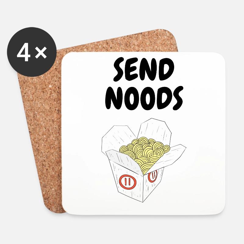 SEND NOODS - Untersetzer (4er-Set) - Weiß