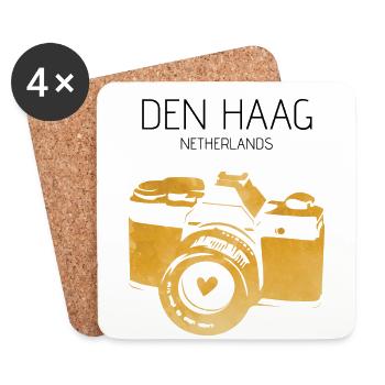 Kamera Den Haag Niederlande - Untersetzer (4er-Set) - Weiß - Vorne