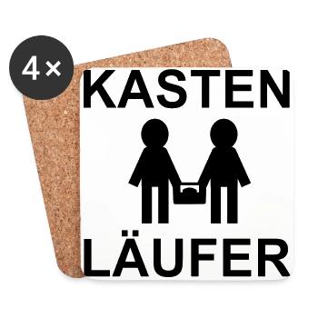 "Kastenläufer" Shirt - Kastenlauf - Geschenkidee - Untersetzer (4er-Set) - Weiß - Vorne
