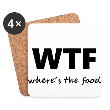 WTF Food - Dessous de verre (lot de 4) - blanc - Devant