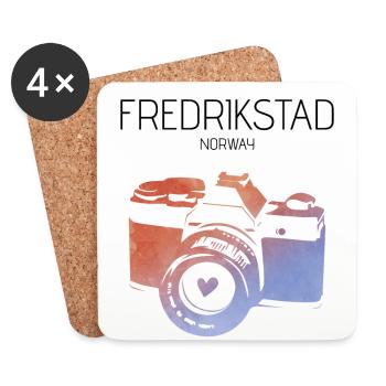 Fredrikstad, Norwegen - Untersetzer (4er-Set) - Weiß - Vorne