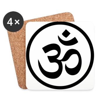 OM mantra symbol - Untersetzer (4er-Set) - Weiß - Vorne