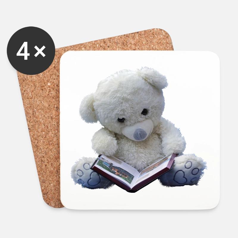 Teddy - Untersetzer (4er-Set) - Weiß