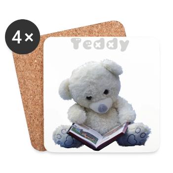 Teddy - Coasters (set of 4) - white - Front