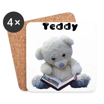 Teddy - Coasters (set of 4) - white - Front
