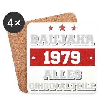 Baujahr 1979 - Alles Original Teile! - Untersetzer (4er-Set) - Weiß - Vorne