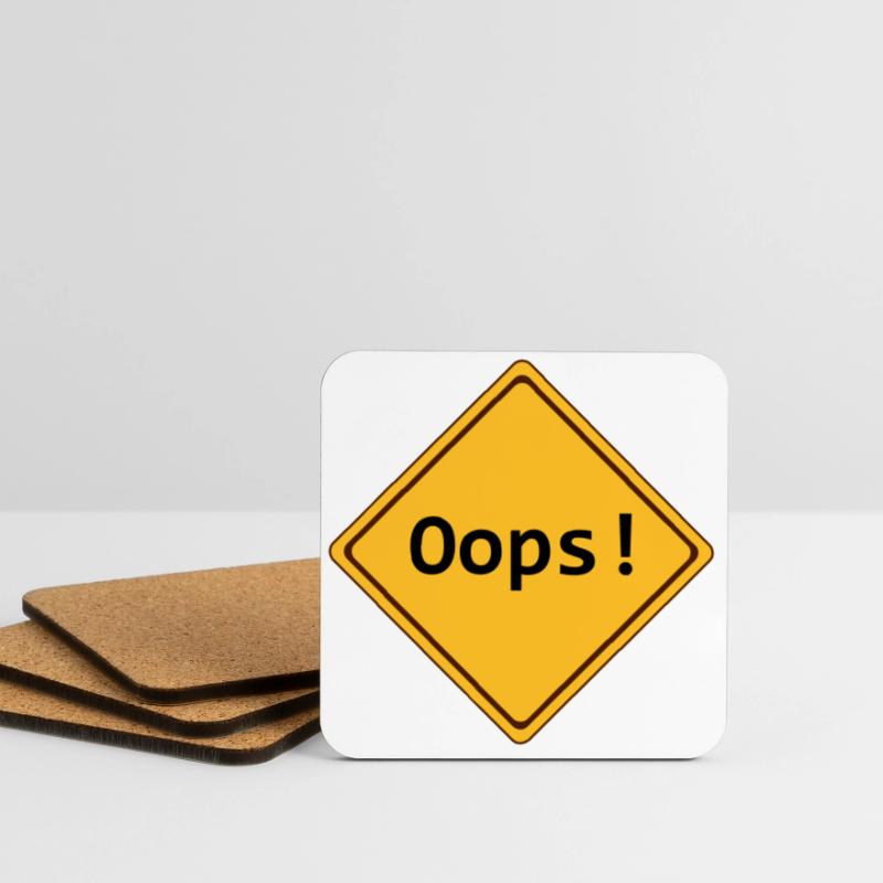 error, oops !, customizable Coasters (set of 4)