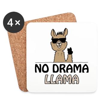 no drama lama - Untersetzer (4er-Set) - Weiß - Vorne